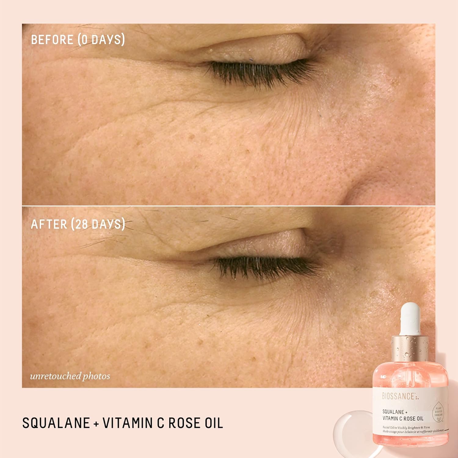 BIOSSANCE Squalane and Vitamin C Rose Oil