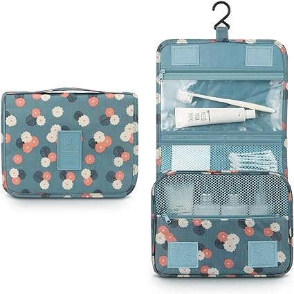 "COOLBABY Hanging Toiletry Bag: Large Travel Organizer with Sturdy Hook"