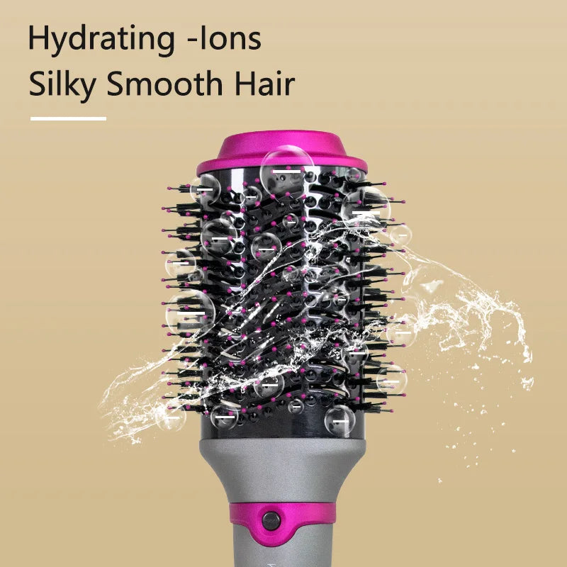 1200W Hot Air Brush Styler: One-Step Electric Ion Dryer & Styler