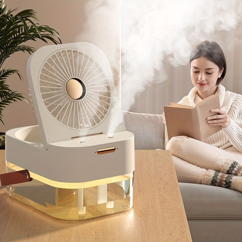 2-in-1 Portable Cooling Fan with USB Port